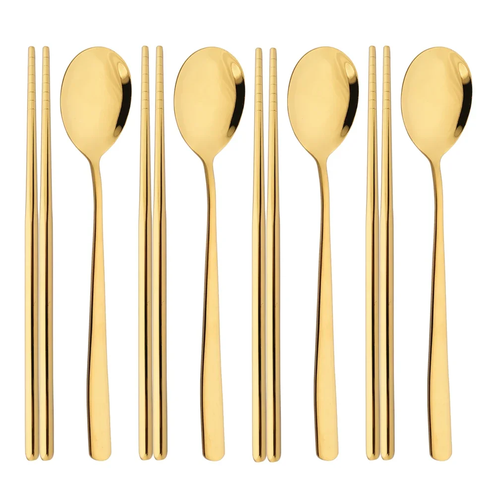 8Pcs Gold