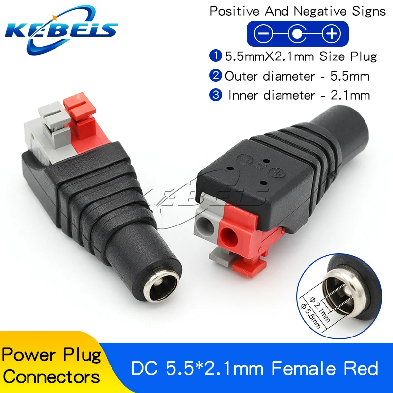 DC 2.1mm Female Red