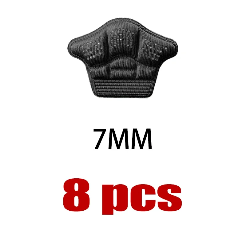 8pcs Black 7mm