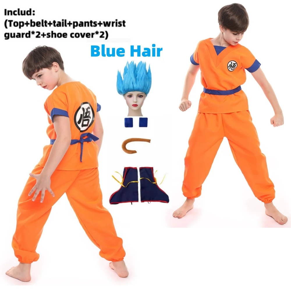 WU 8pcs blue hair