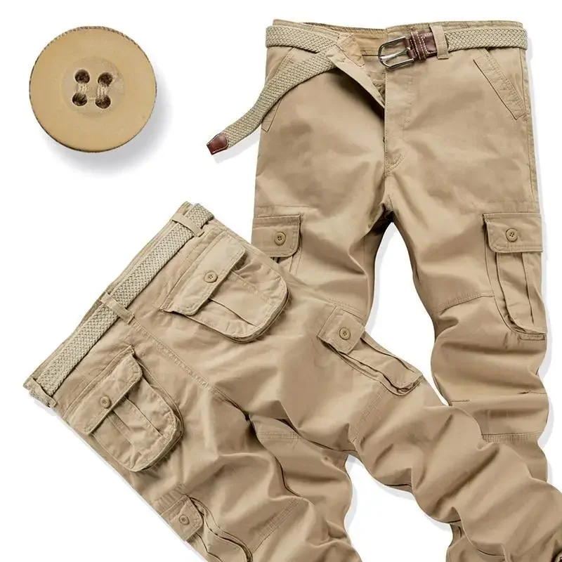 Six-pocket khaki pants