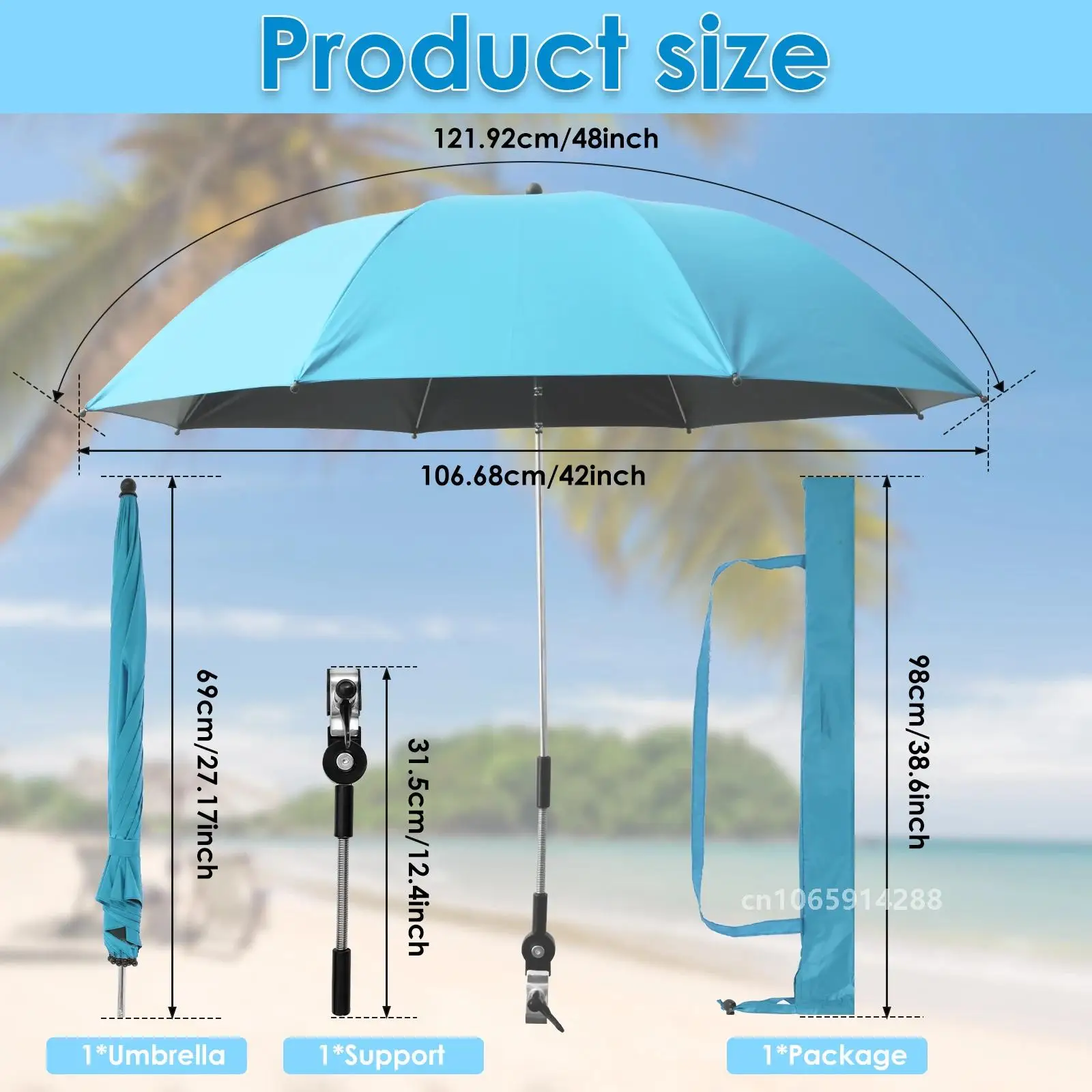 LIGHT BLUE 106cm