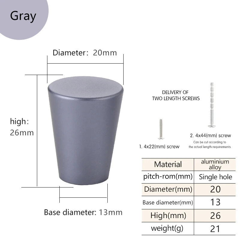 D005 knob gray