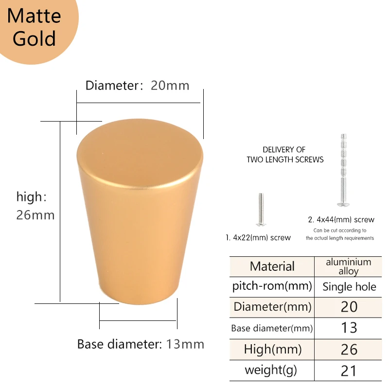 D005 knob gold