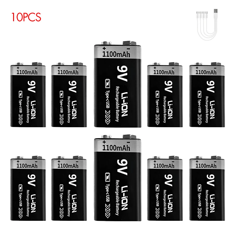 9V 1100mAh 10pc