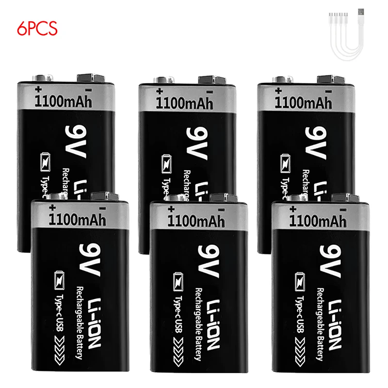 9V 1100mAh 6pc