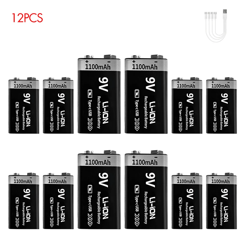 9V 1100mAh 12pc