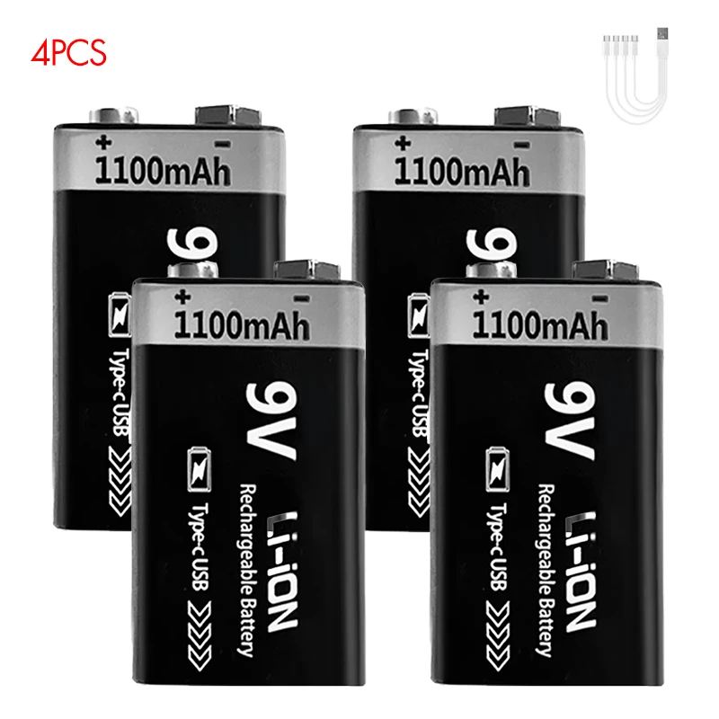 9V 1100mAh 4pc