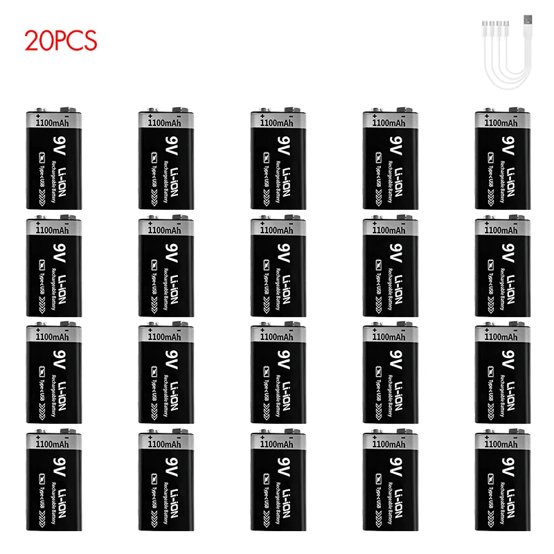 9V 1100mAh 20pc