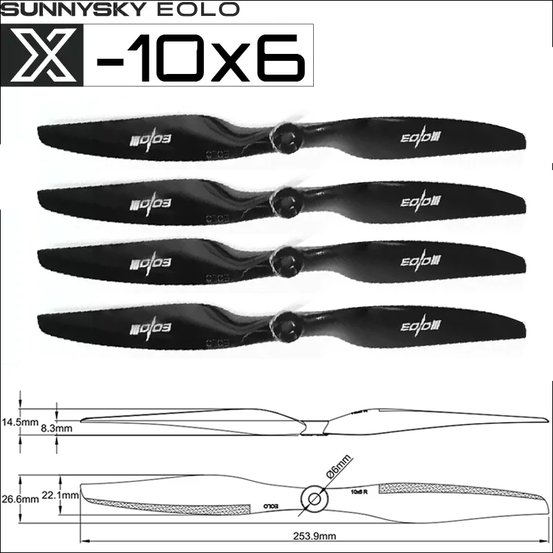 4PCS 10x6 R