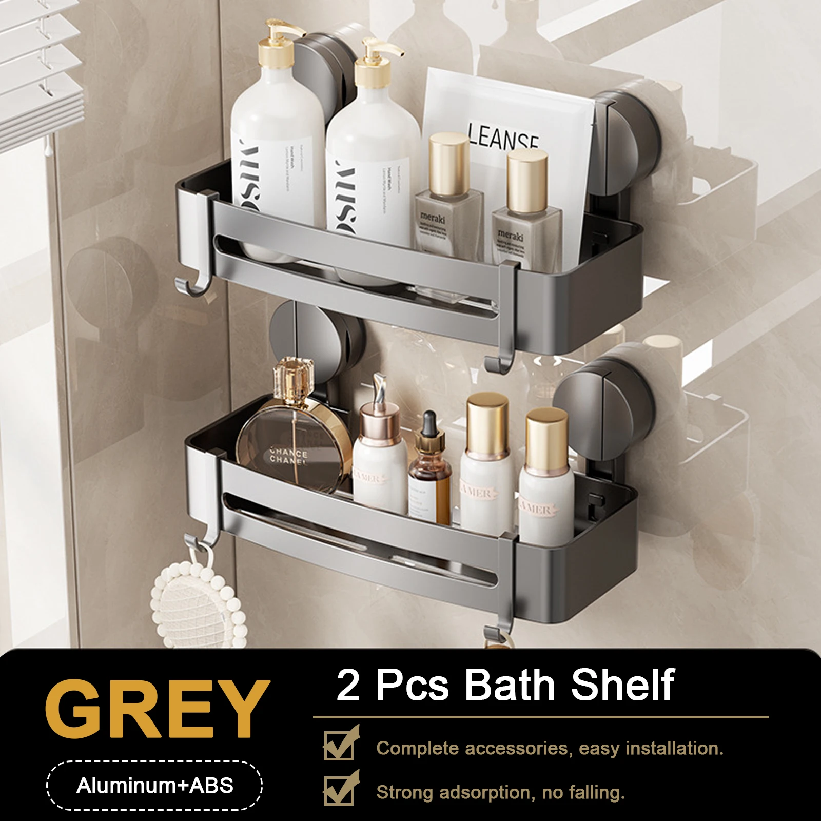 B 2 Pcs Grey