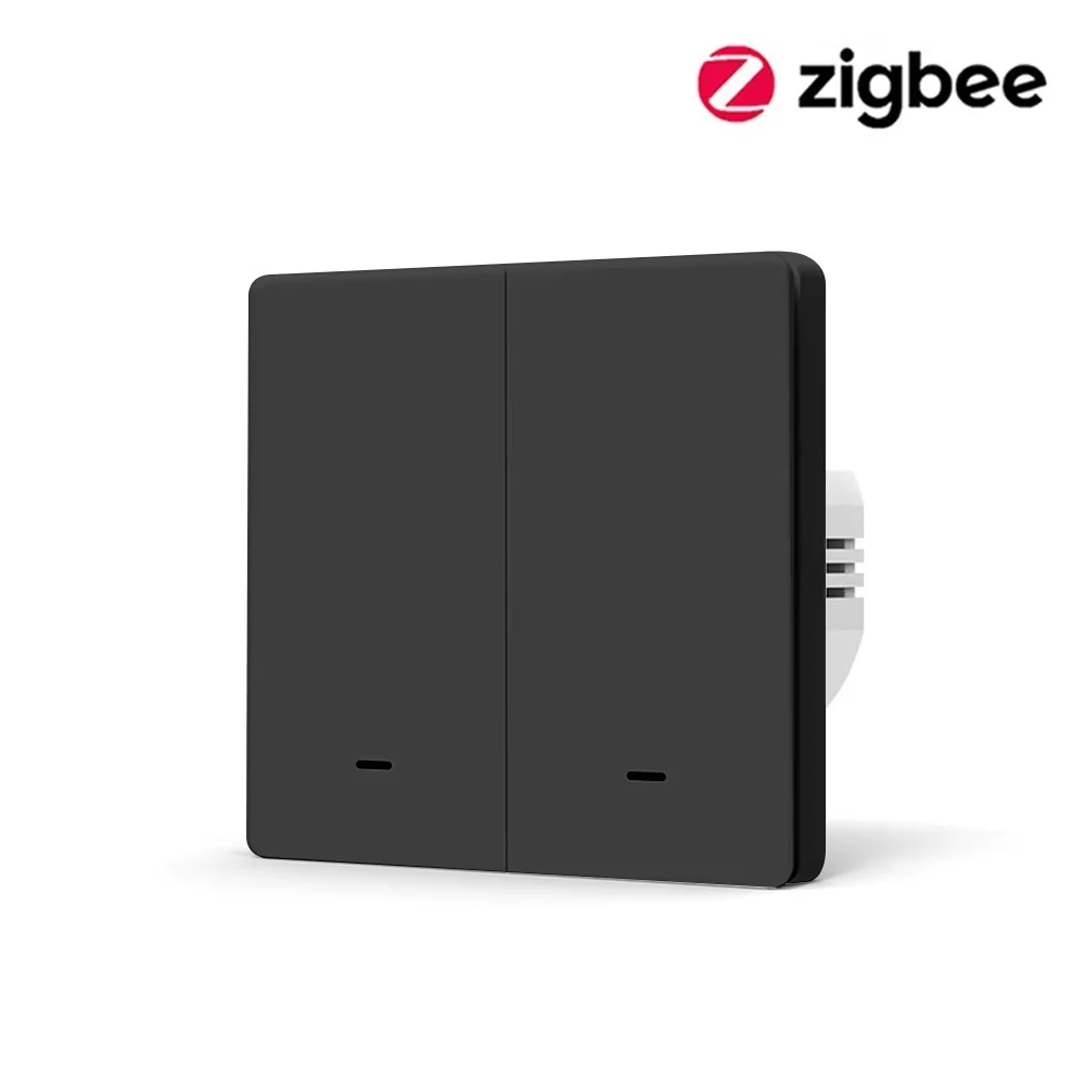 ZigBee Black 2 gang