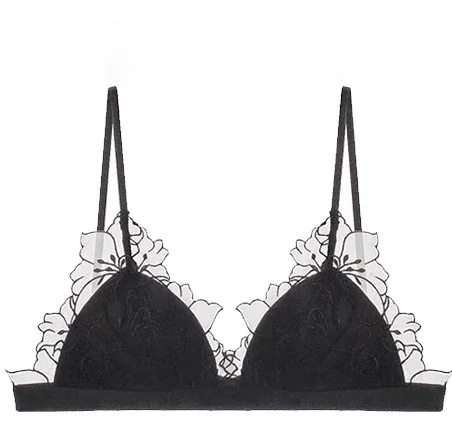 Black single bra