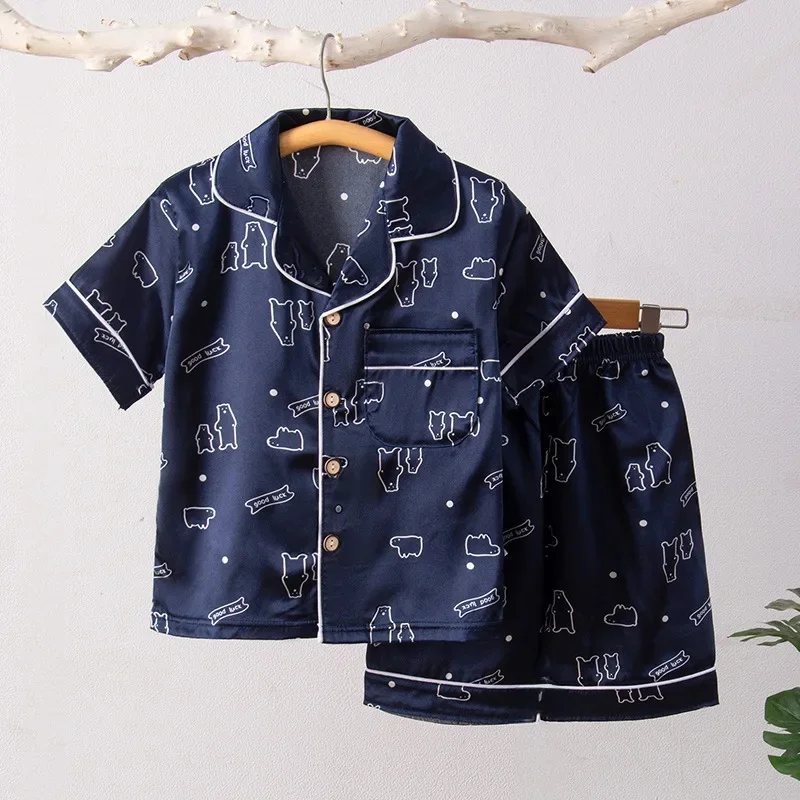 2131-dark blue polar bear Ice Silk suit