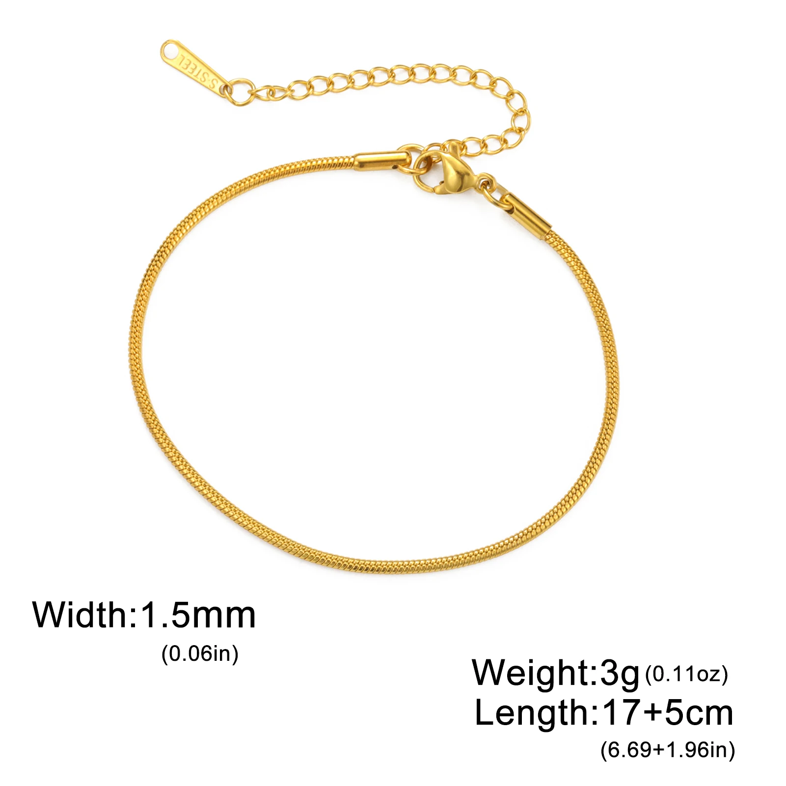 12 Round Snake Chain