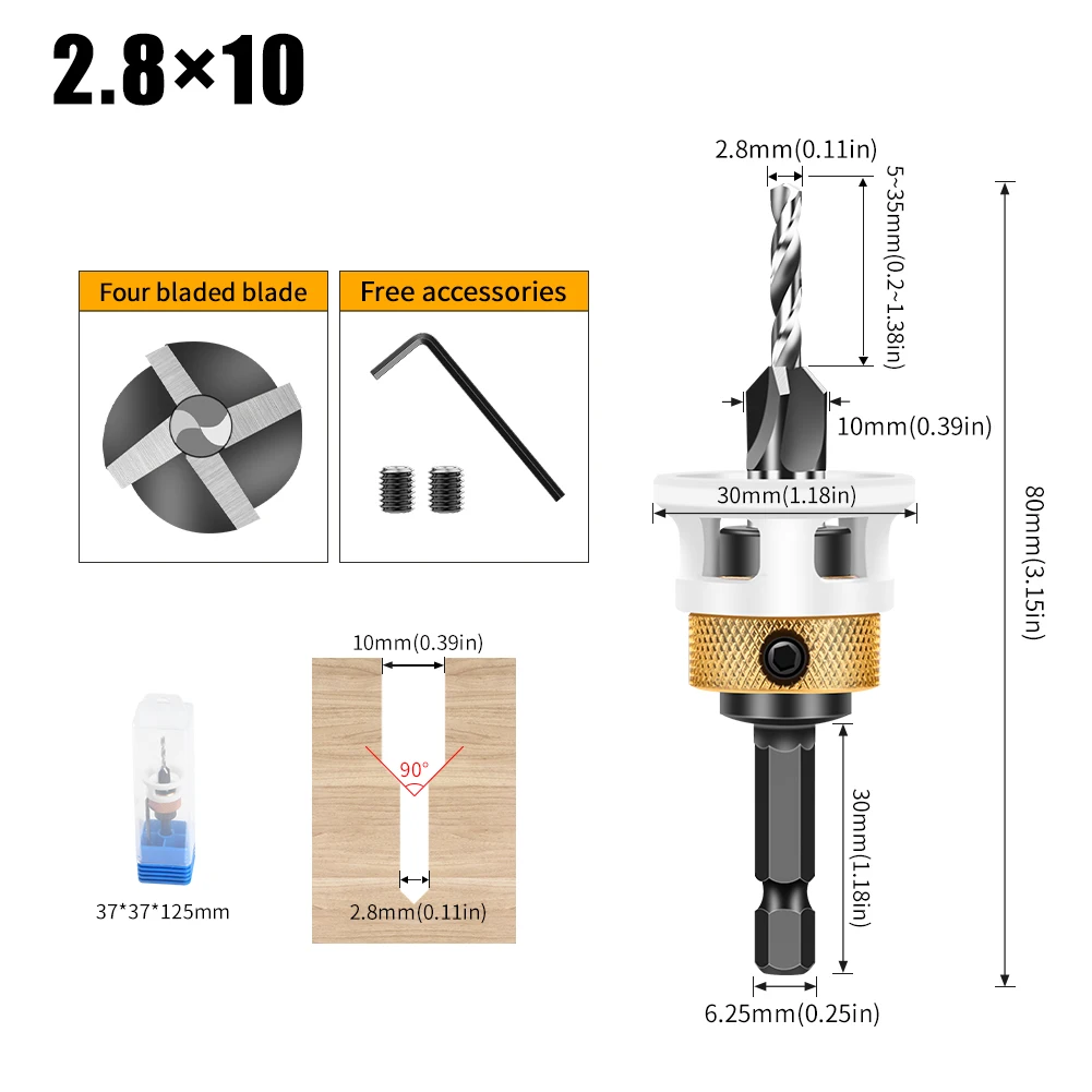 Drill 2.8X10mm