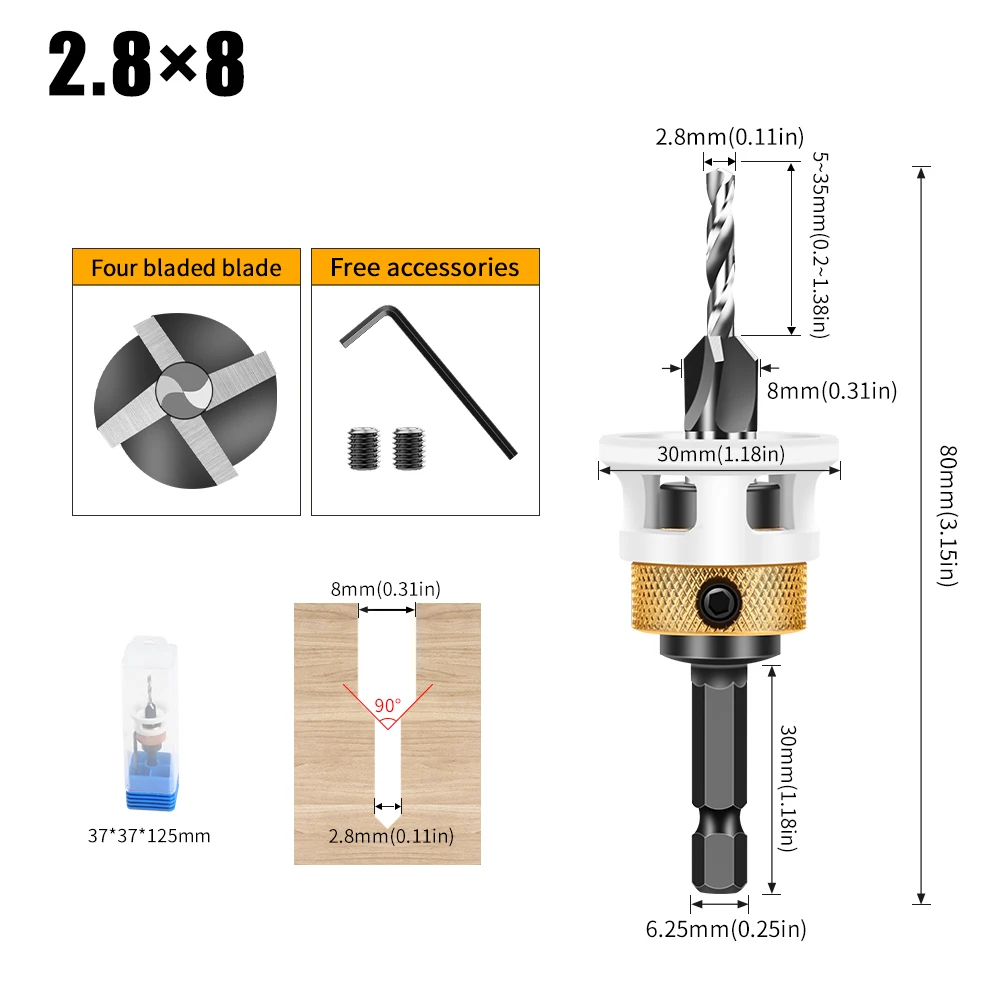 Drill 2.8X8mm