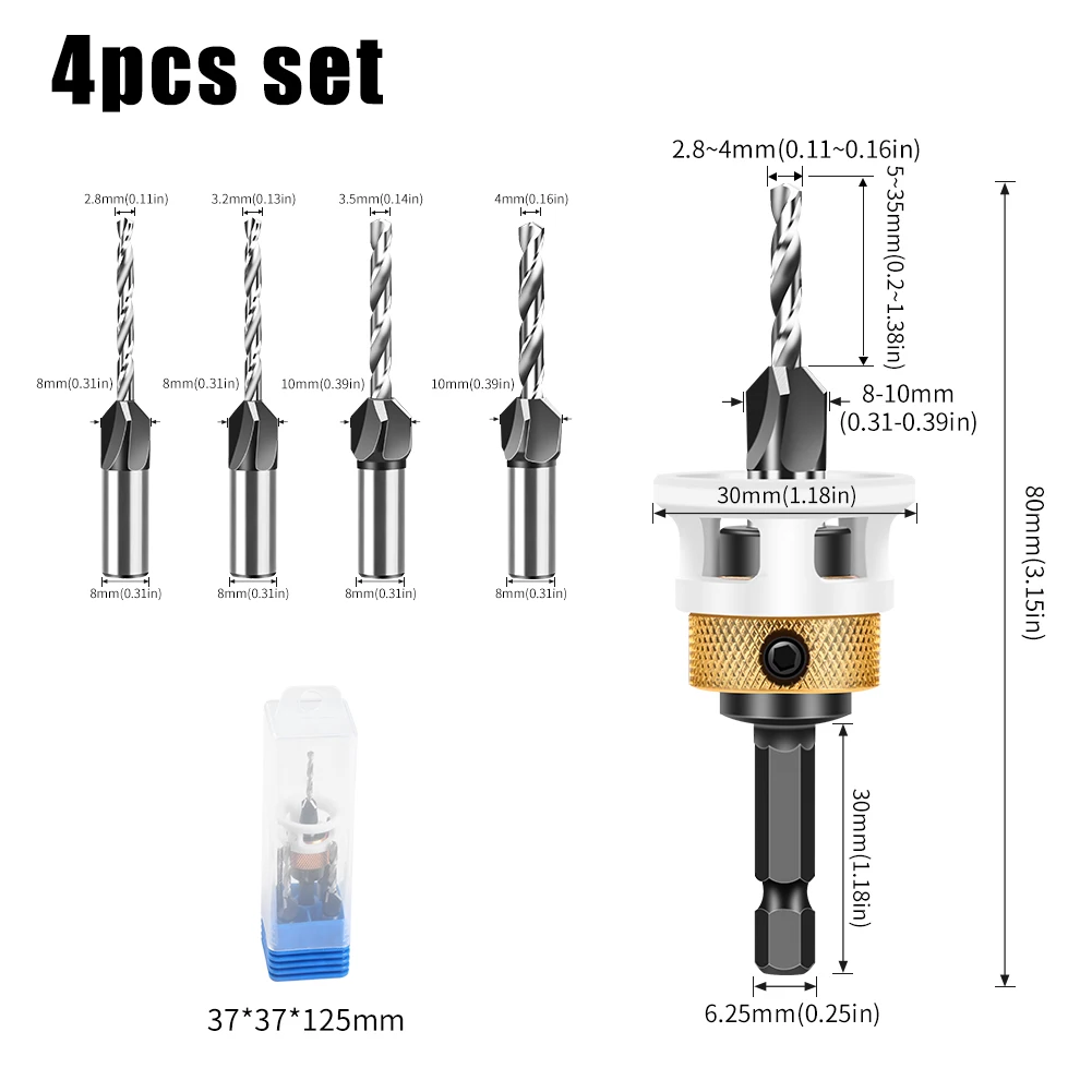 4PCS 0.8cm 0.10cm