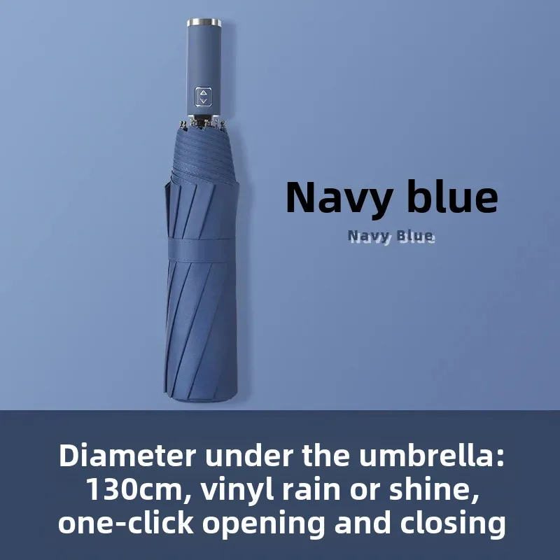 Extra large】x series-10 bone fully automatic-vinyl clear and rain-navy blue