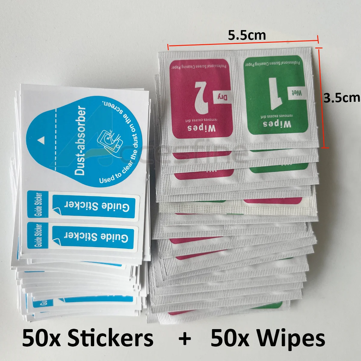 50 Wipes 50 Stickers