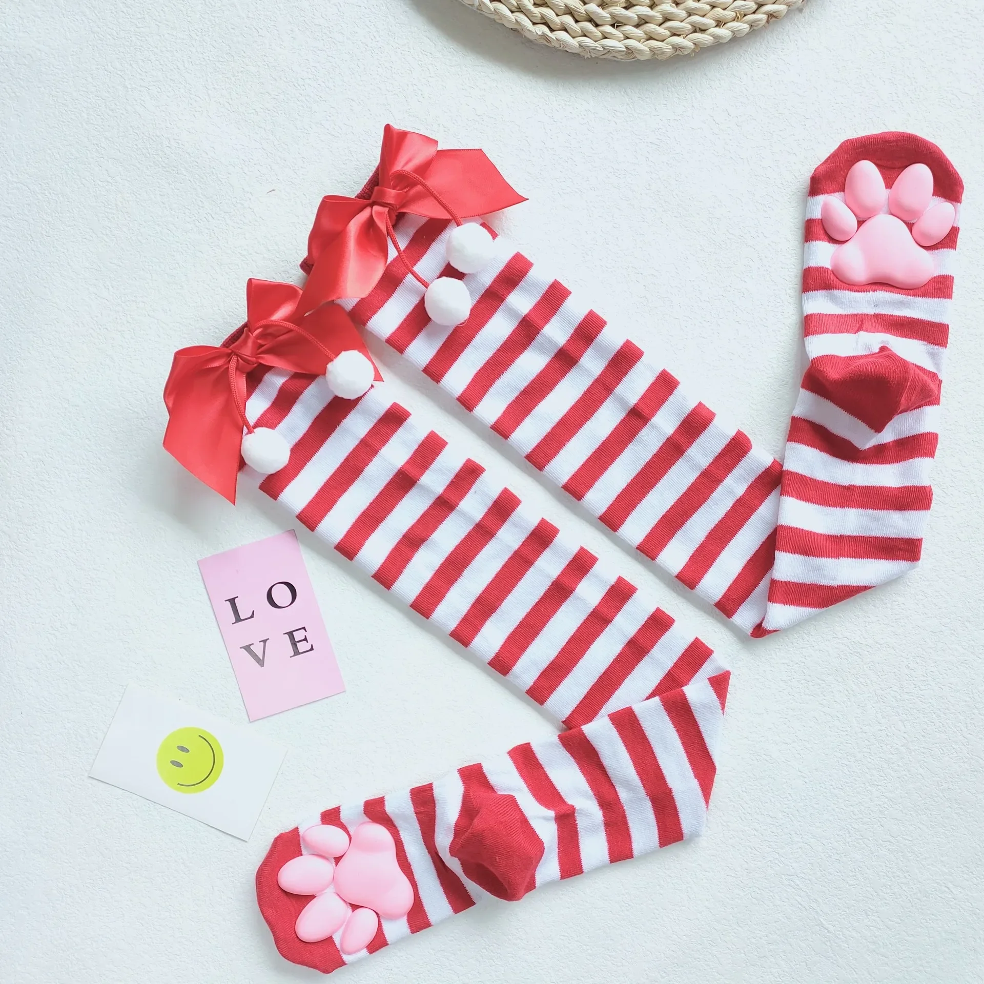 3D Red White Bow