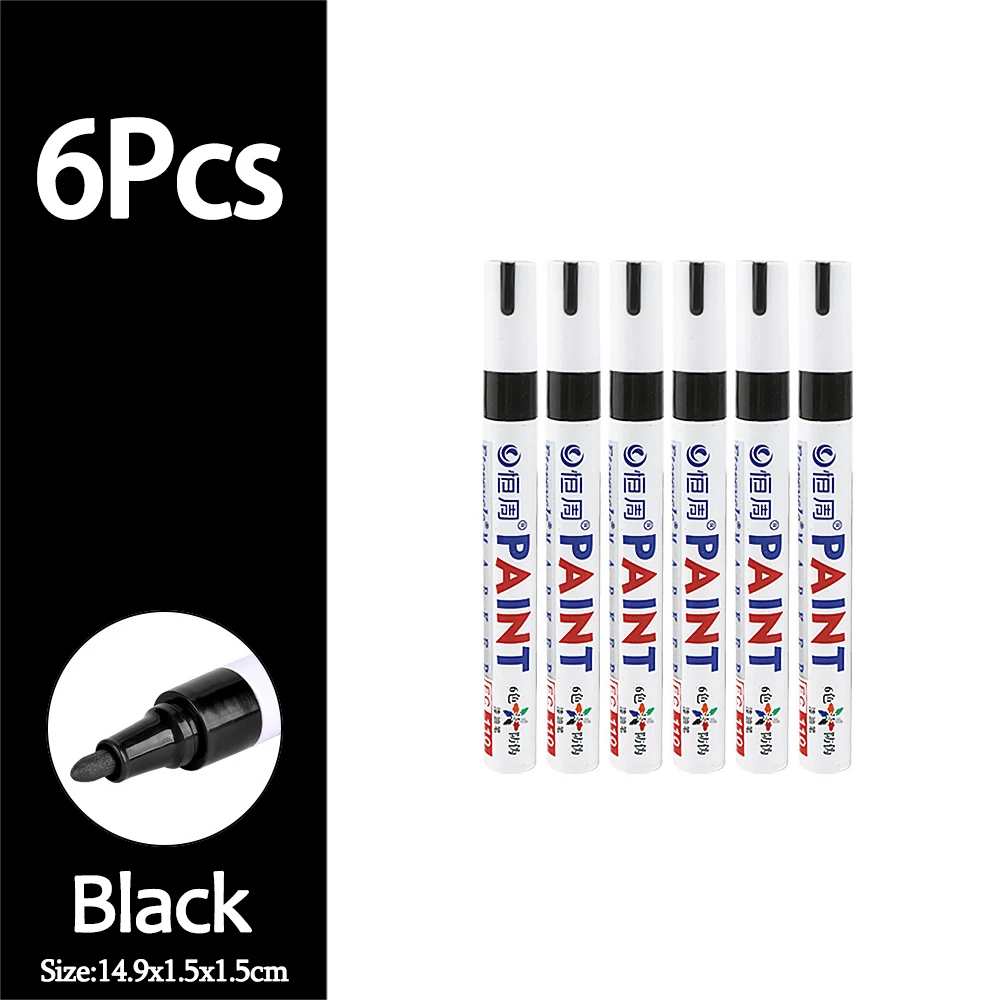 6pcs black
