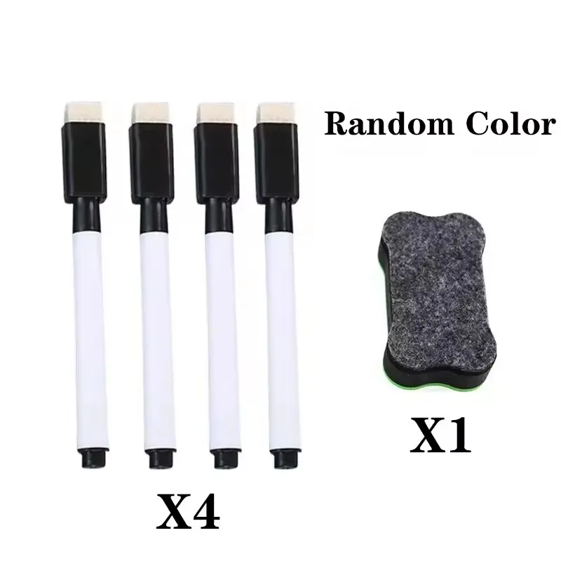 4 pens and Eraser