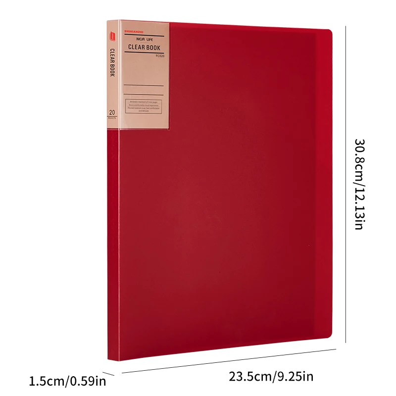 1pcs-Red-20pages