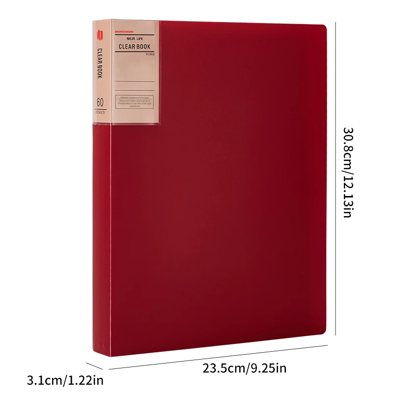 1pcs-Red-60pages