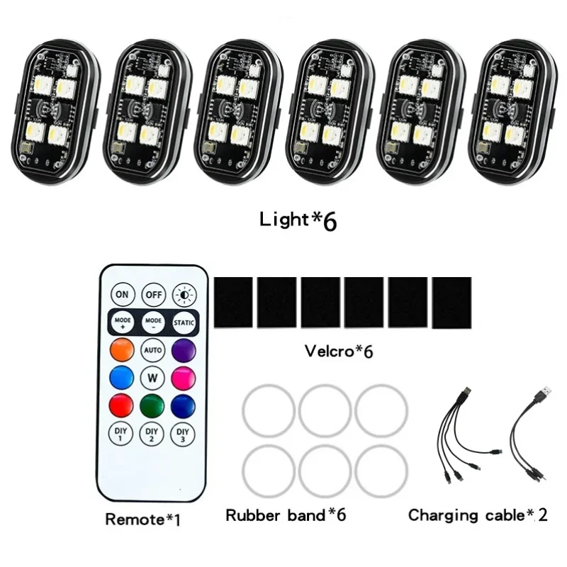1PC Remote 6 Light
