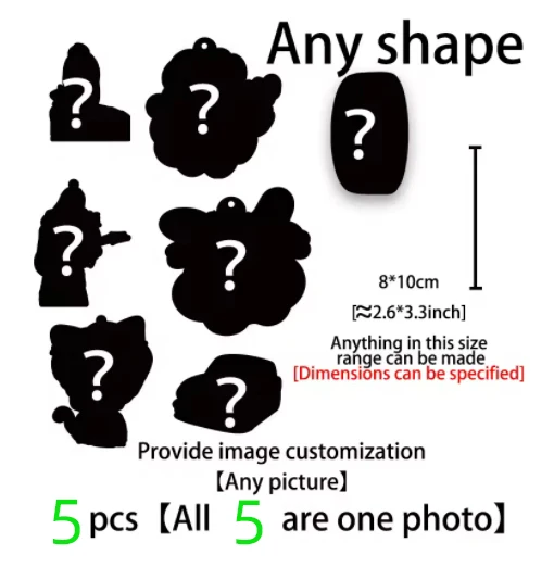 Custom shape 5pcs