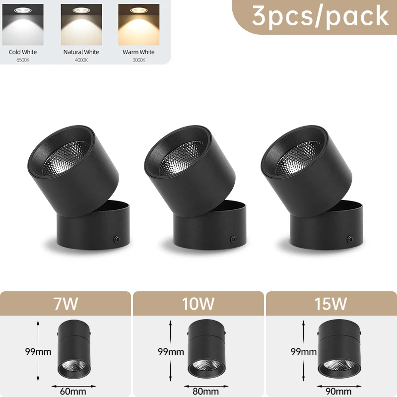 3 pieces Black