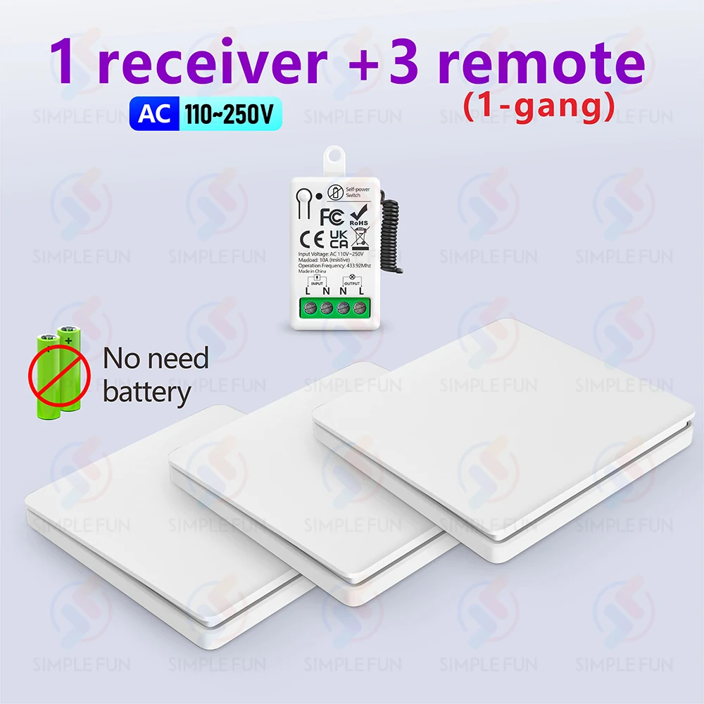 1Receiver 3Remote