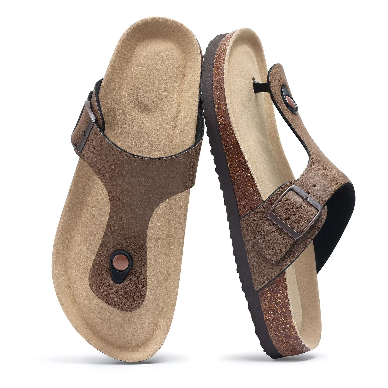 PU Sandals Brown A