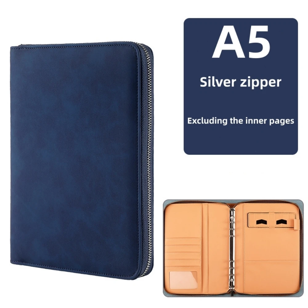 Blue silver zipper