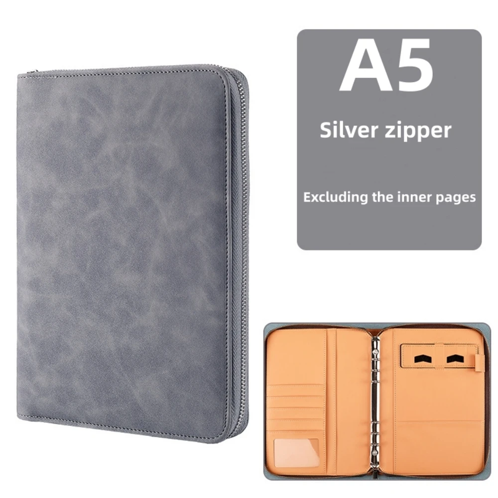 Grey silver zipper
