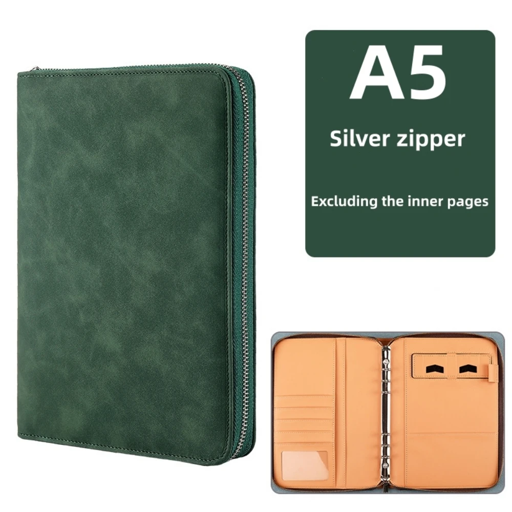 Green silver zipper
