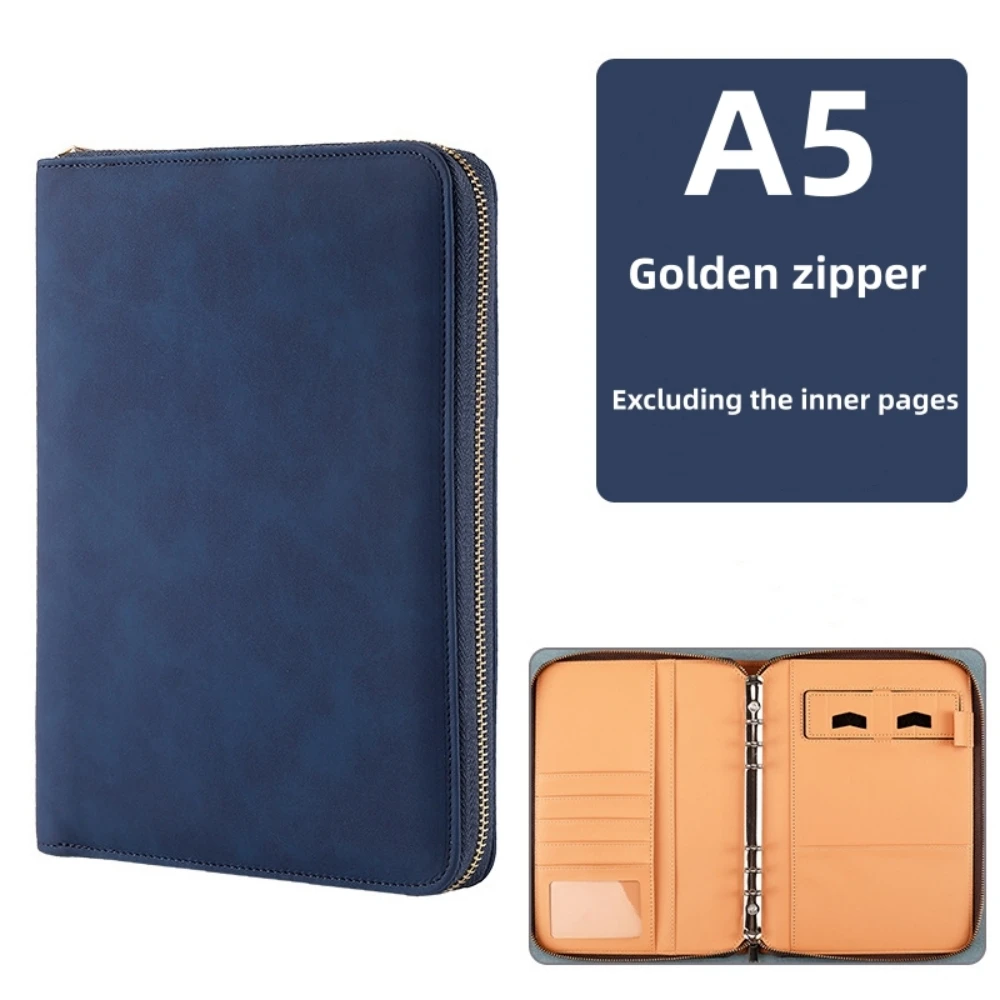 Blue gold zipper