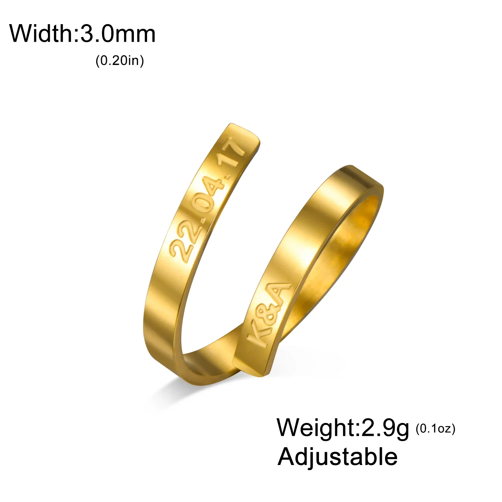 3mm-Gold Color