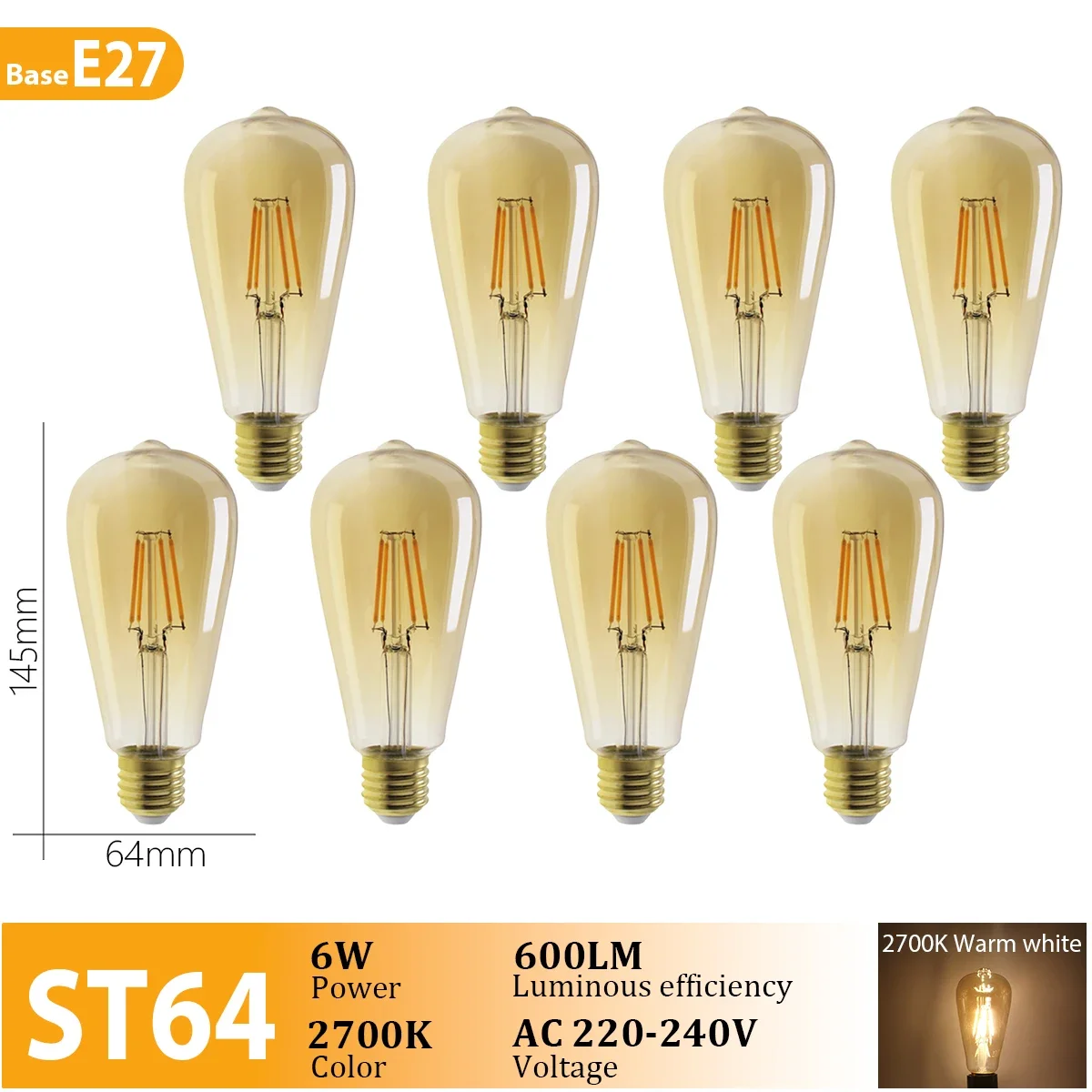 ST64 E27 2700K