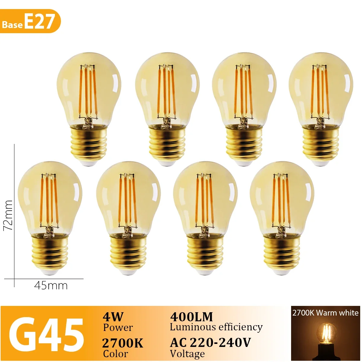 G45 E27 2700K