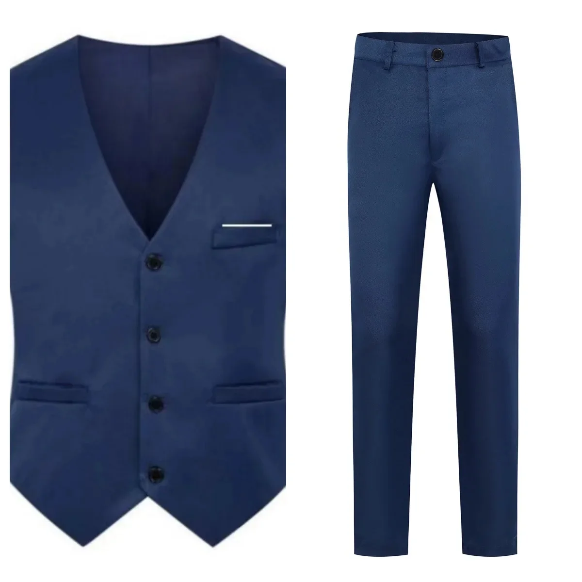 Royal blue vest and pants
