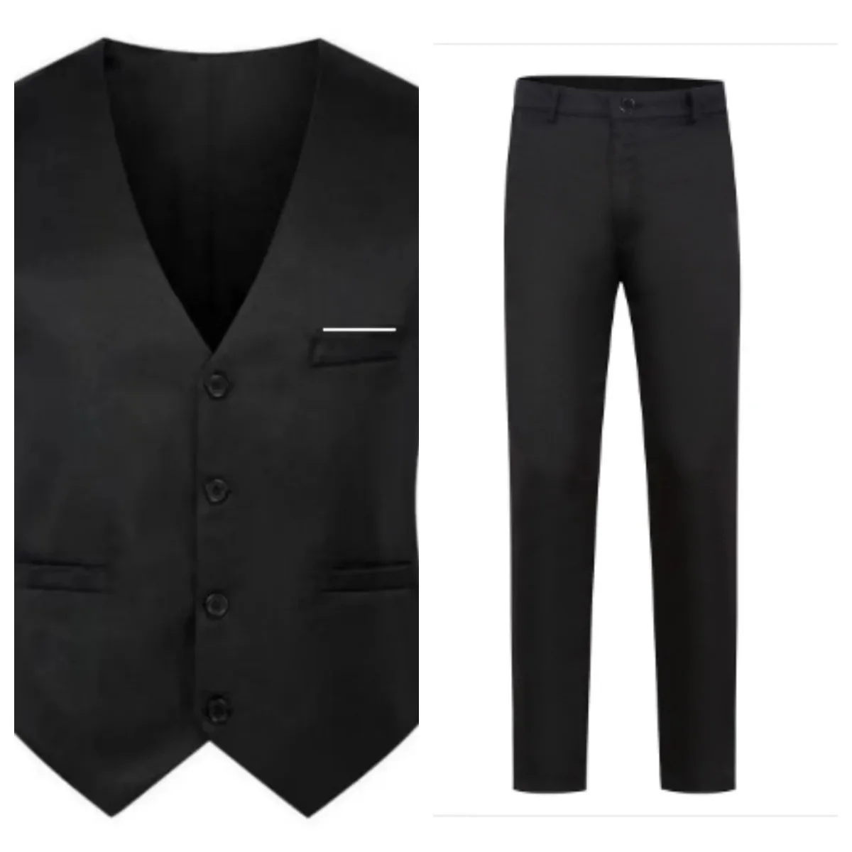 Black vest and pants