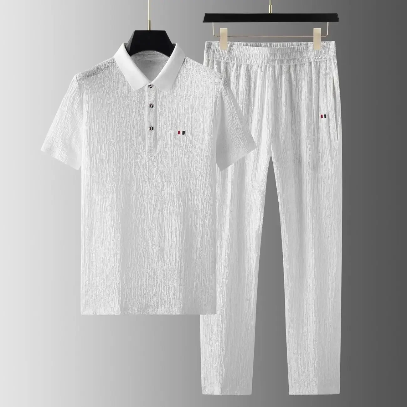White [Top + pants] two-piece suit