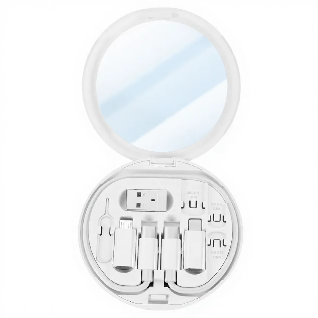 White with mirror