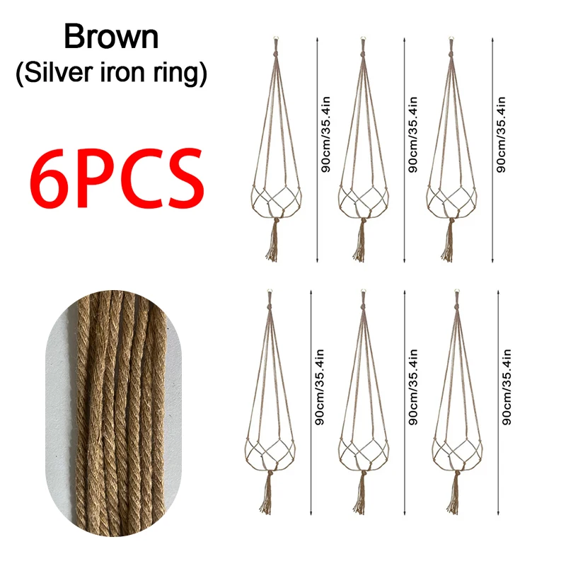 6pcs Brown