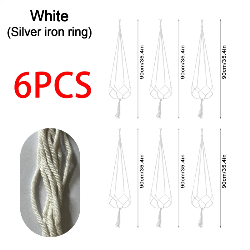 6pcs White