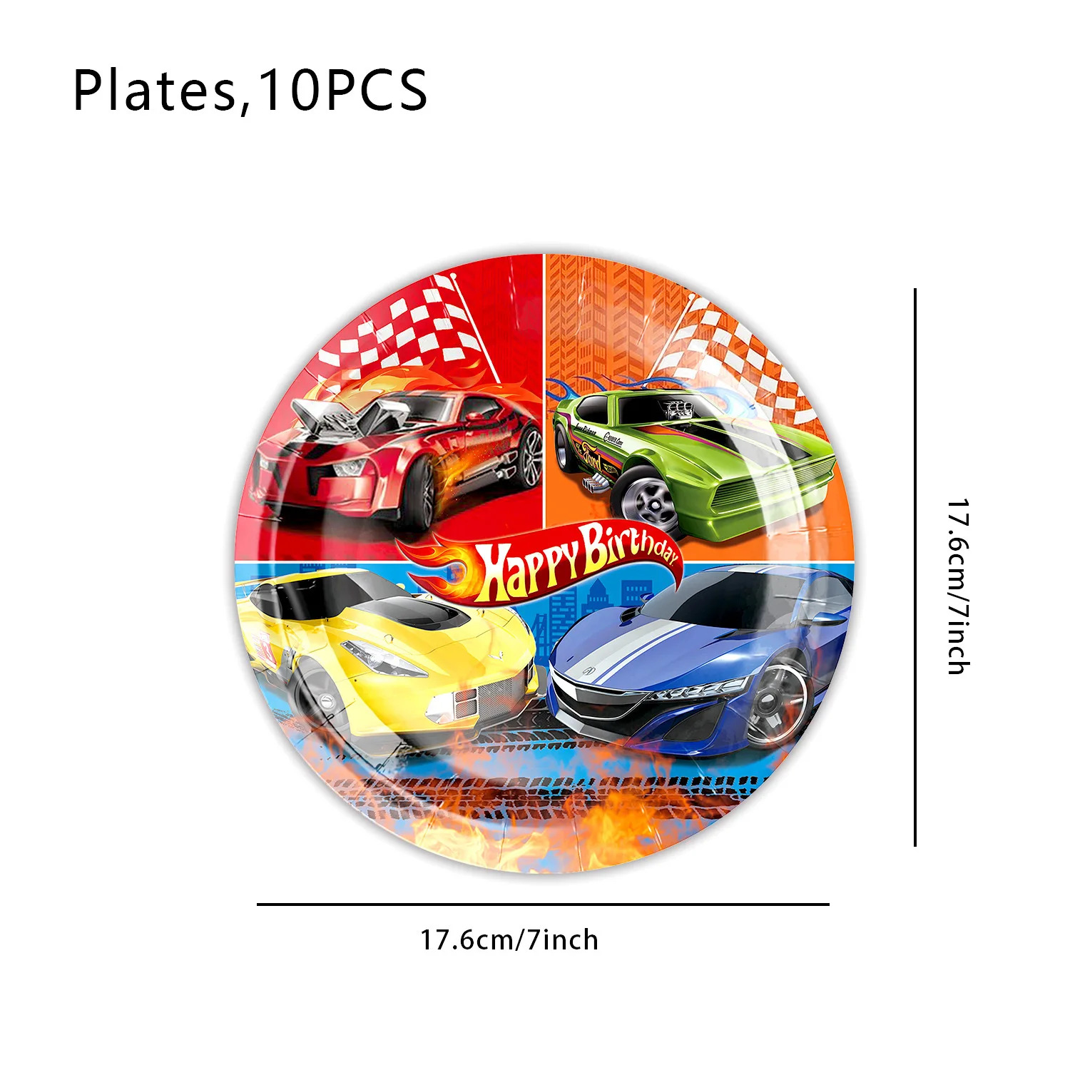 10pcs 7inch plates