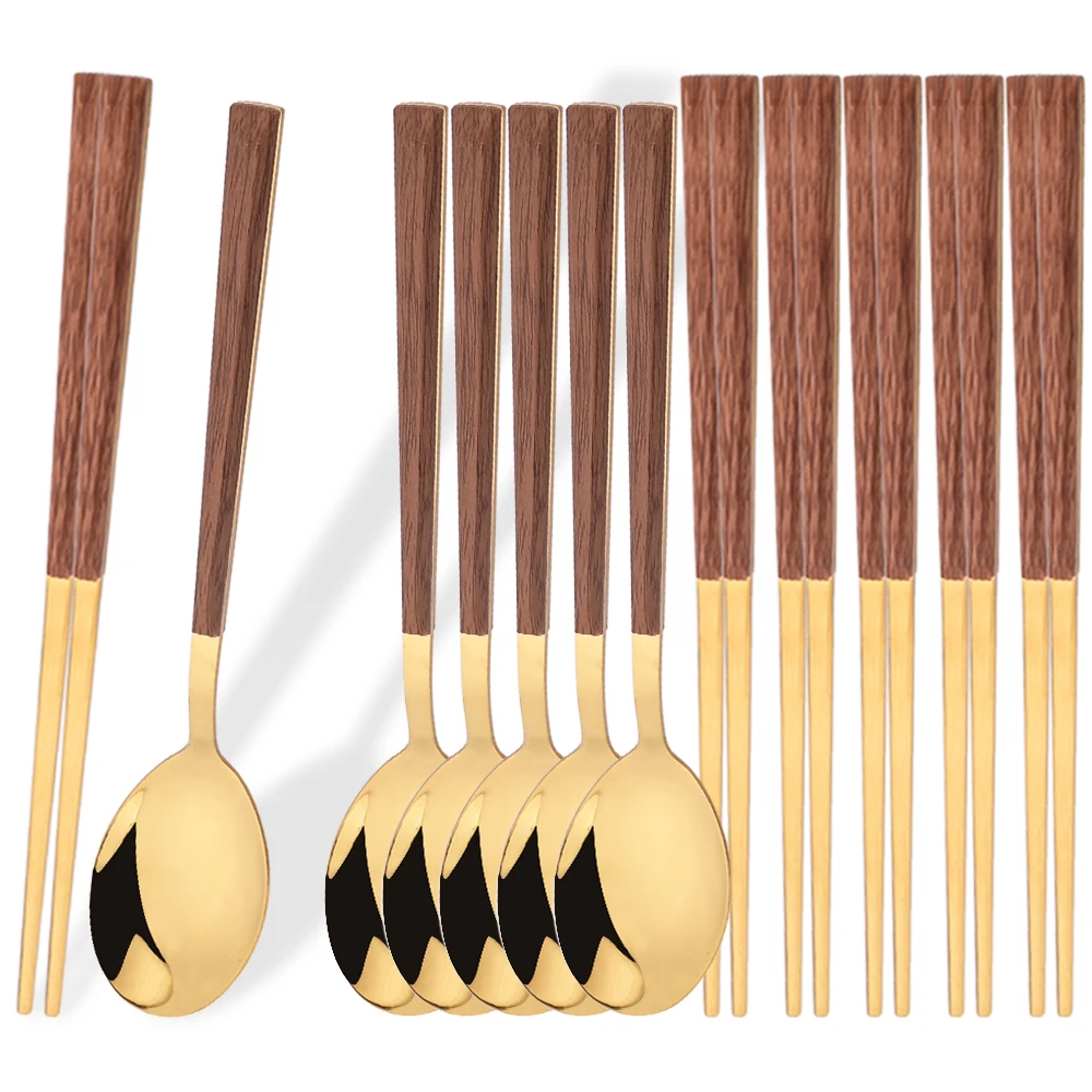 12Pcs Brown Gold