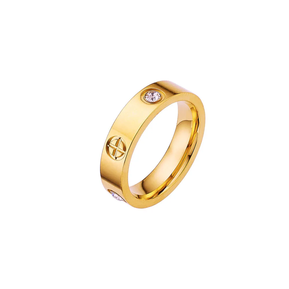 Gold with Zircon